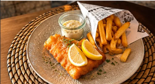 Fish & chips maison, sauce tartare